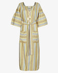 STRIPED LINEN BLEND