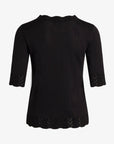 LOUISANN KURZARM PULLOVER MIT POINTELLE