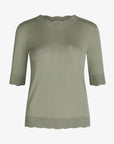 LOUISANN KURZARM PULLOVER MIT POINTELLE