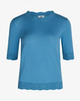LOUISANN KURZARM PULLOVER MIT POINTELLE