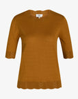 LOUISANN KURZARM PULLOVER MIT POINTELLE