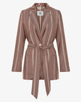 STRIPED LINEN BLEND