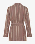 STRIPED LINEN BLEND