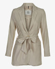 STRIPED LINEN BLEND