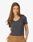 ESSENTIAL ORGANIC 2X2 RIB STR T-SHIRT
