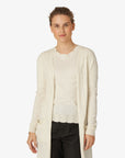 ESSENTIAL COTTON MELANGE CARDIGAN