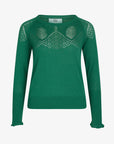 LOUISANN GESTRICKTER PULLOVER MIT POINTELLE