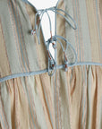 SHIMMER COTTON STRIPE DRESS