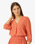 DOTTED FINE MOSS BLOUSE - BlusenNoa Noa
