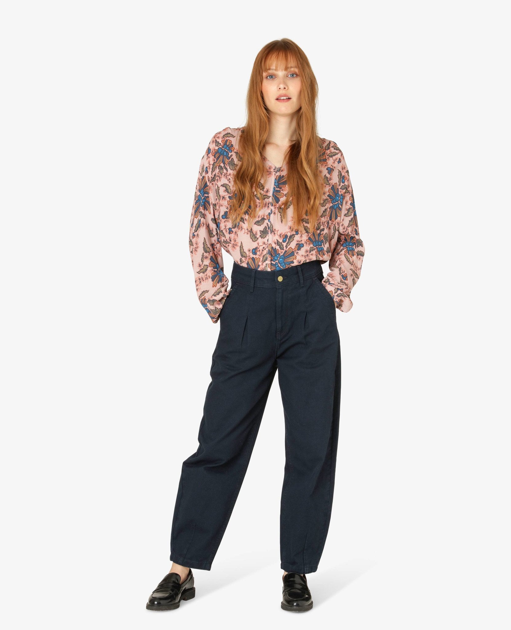 ALBERTENN TWILL TROUSERS - HoseNoa Noa