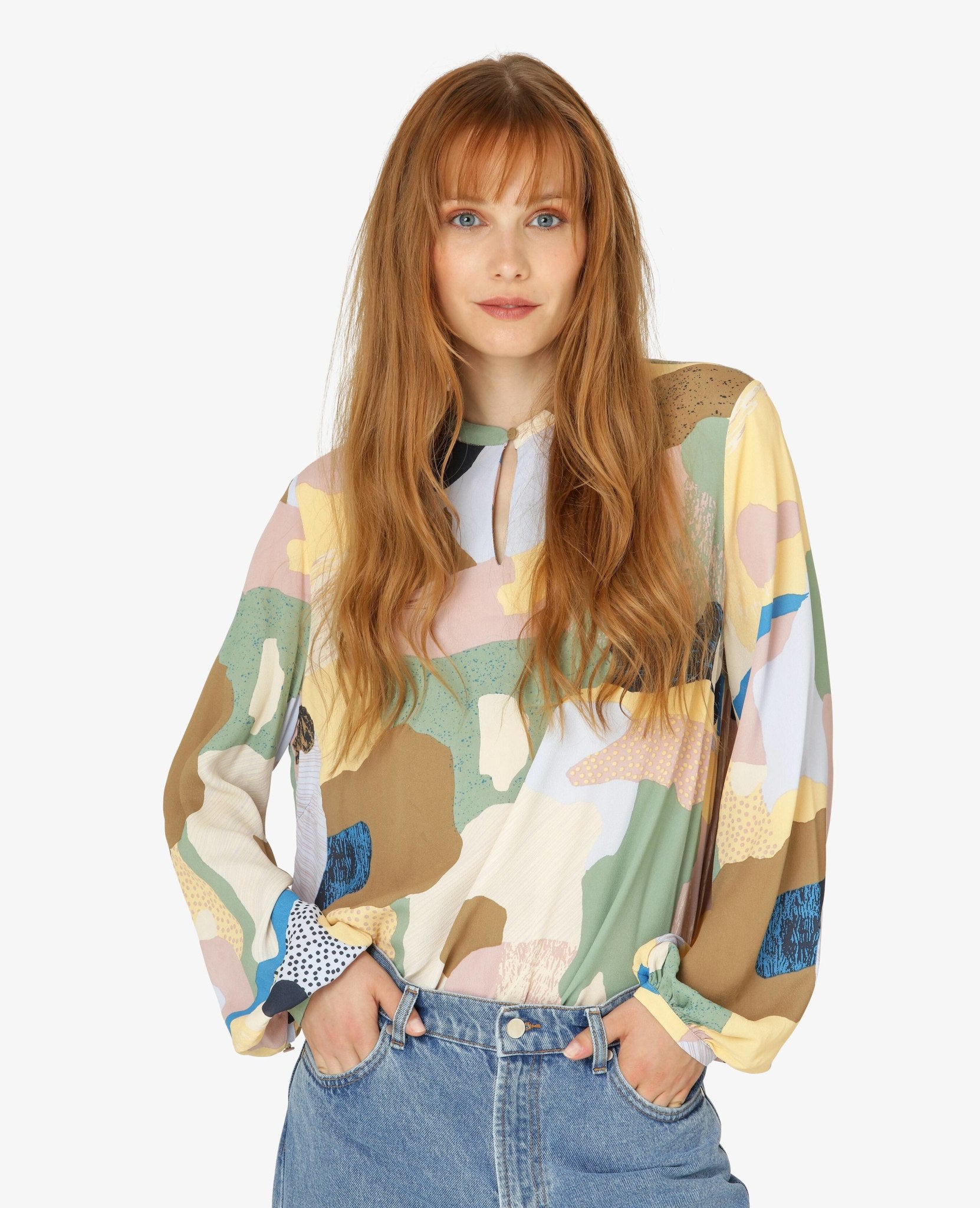 BINANN PRINTED BLOUSE - BlusenNoa Noa