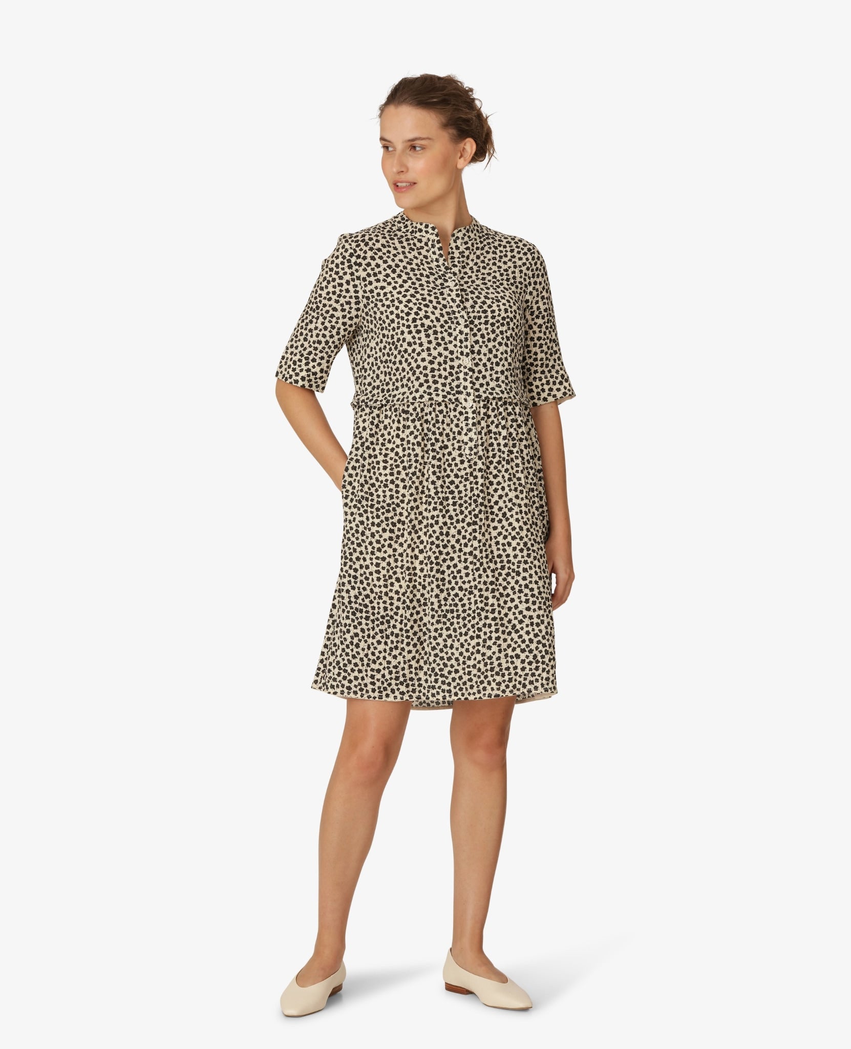 BLACK FLOWER DRESS - KleiderNoa Noa