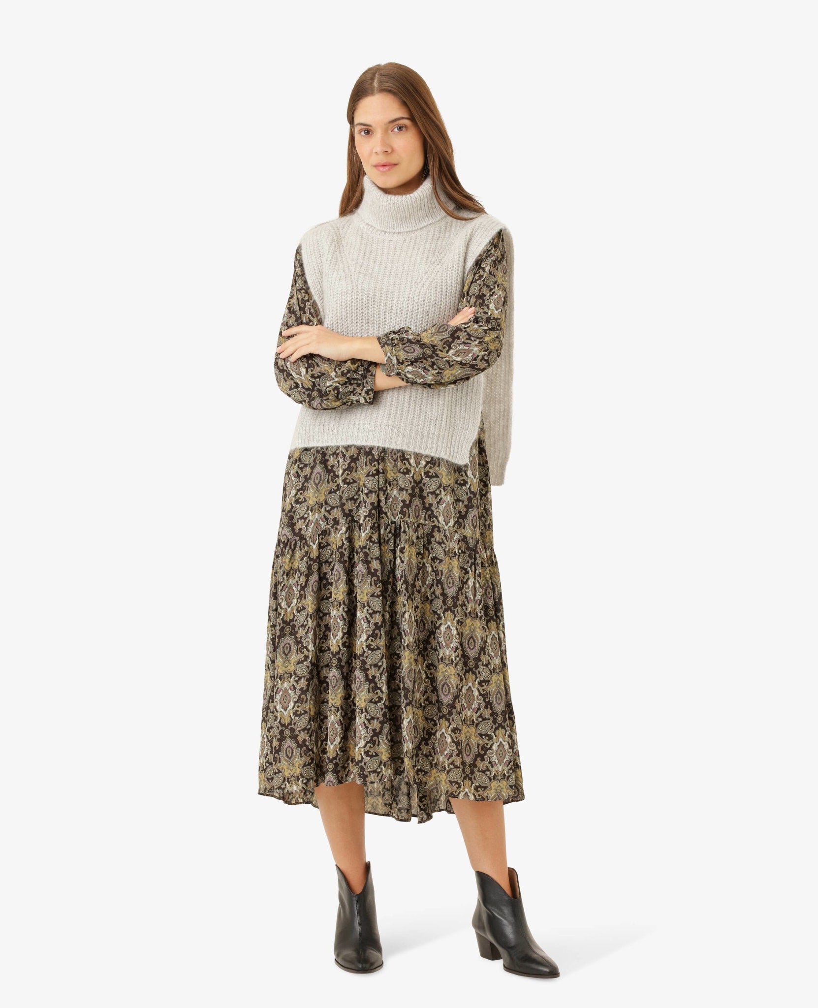 BINANN GEMUSTERTER KLEID - KleiderNOA NOA