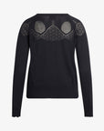 LOUISANN KNITTED POINTELLE CARDIGAN
