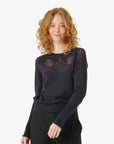 LOUISANN PULLOVER MIT POINTELLE