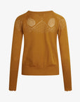 LOUISANN KNITTED POINTELLE PULLOVER
