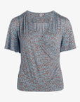 WRAP JERSEY BLOUSE