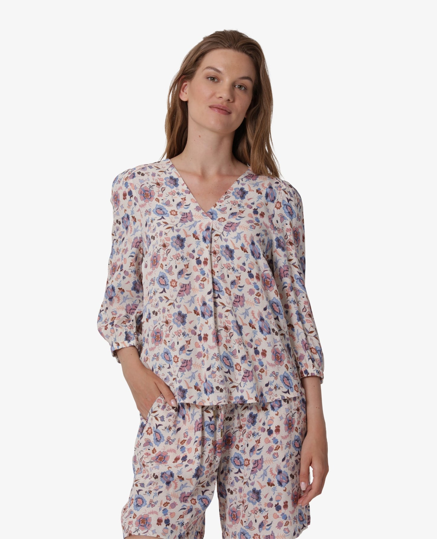 FLORAL MOSS BLUSE